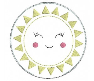 ITH Stickdatei - Sonne 